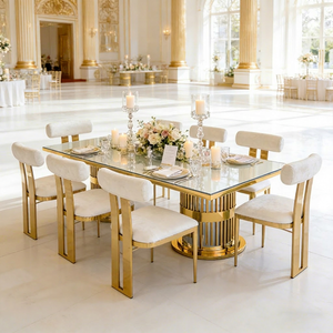 Muebles de Exterior de Lujo Modernos, Románticos y Elegantes, Espejo Rectangular Personalizado de Acero Inoxidable Dorado con Tapa de Vidrio/MDF - Product Image 1