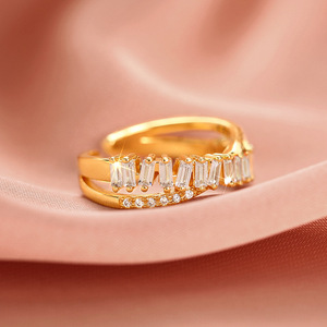 Anello Aperto Regolabile per Donne, Gioiello da Dito Minimalista di Lusso alla Moda - Product Image 6