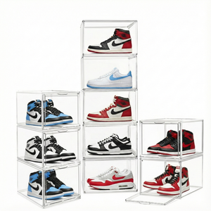 กล่องเก็บรองเท้าอะคริลิคใสแบบขายส่งของ Henry กล่องโชว์กระเป๋าถือแบบซ้อนได้ กล่องรองเท้าผ้าใบ ชั้นวางรองเท้าพร้อมฝาปิด - Product Image 3