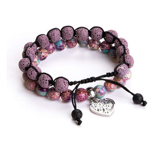 8Mm Dung Nham Đá Tinh Dầu Biển Trầm Tích Đá Quý Đính Cườm Vòng Đeo Tay Yoga Thiền Đá Bãi Biển Quyến Rũ Vòng Đeo Tay Thiết Lập Cho Phụ Nữ - Product Image 4