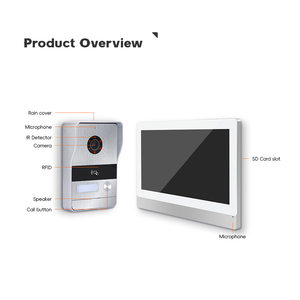 Ngoài trời Interphone 2 gia đình 2 dây Video Doorphone căn hộ nhà thông minh 9 inch Water Proof Video intercom - Product Image 3