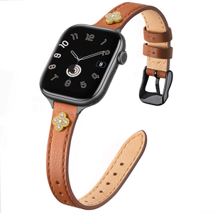 アイボリーホワイトブラックマルチカラー スムースカウハイドヴィンテージレザーウォッチストラップクイックリリースレザーウォッチバンド - Product Image 3