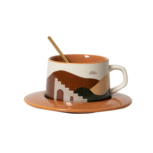 Vente en gros de tasse à café en céramique <span class=keywords><strong>Oasis</strong></span> Morandi tasse à lait petit déjeuner rétro tasse à café en céramique - Product Image 2