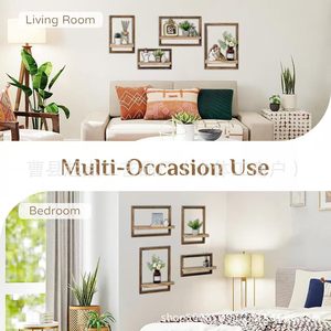 Wooden Picture Frame <b>Wall</b> <b>Shelf</b> Square Floating <b>Shelf</b> Living Room Decoration Solid Wood Multipurpose <b>Wall</b> <b>Mounted</b> Type - Product Image 2