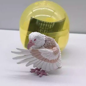 YELL Juguetes de cápsula de PVC, Huevo sorpresa, Pájaro pequeño, Búho blanqueador, Grulla de corona roja, Adorno interesante, Japón - Product Image 3
