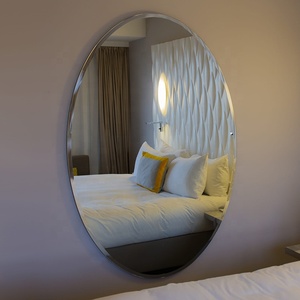 Miroirs décoratifs ovales encadrés <span class=keywords><strong>de</strong></span> dorure, <span class=keywords><strong>miroir</strong></span> mural elliptique, <span class=keywords><strong>miroir</strong></span> mural pour <span class=keywords><strong>salle</strong></span> <span class=keywords><strong>de</strong></span> <span class=keywords><strong>bain</strong></span> - Product Image 2