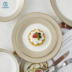 Vajilla de Porcelana de Alta Gama TQ, Platos de Cerámica con Borde Dorado para Hotel y Restaurante - Product Image 3