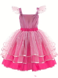 Rosa niñas princesa vestidos carnaval Cosplay Navidad Halloween cumpleaños fiesta vestido película muñeca disfraz trajes - Product Image 3