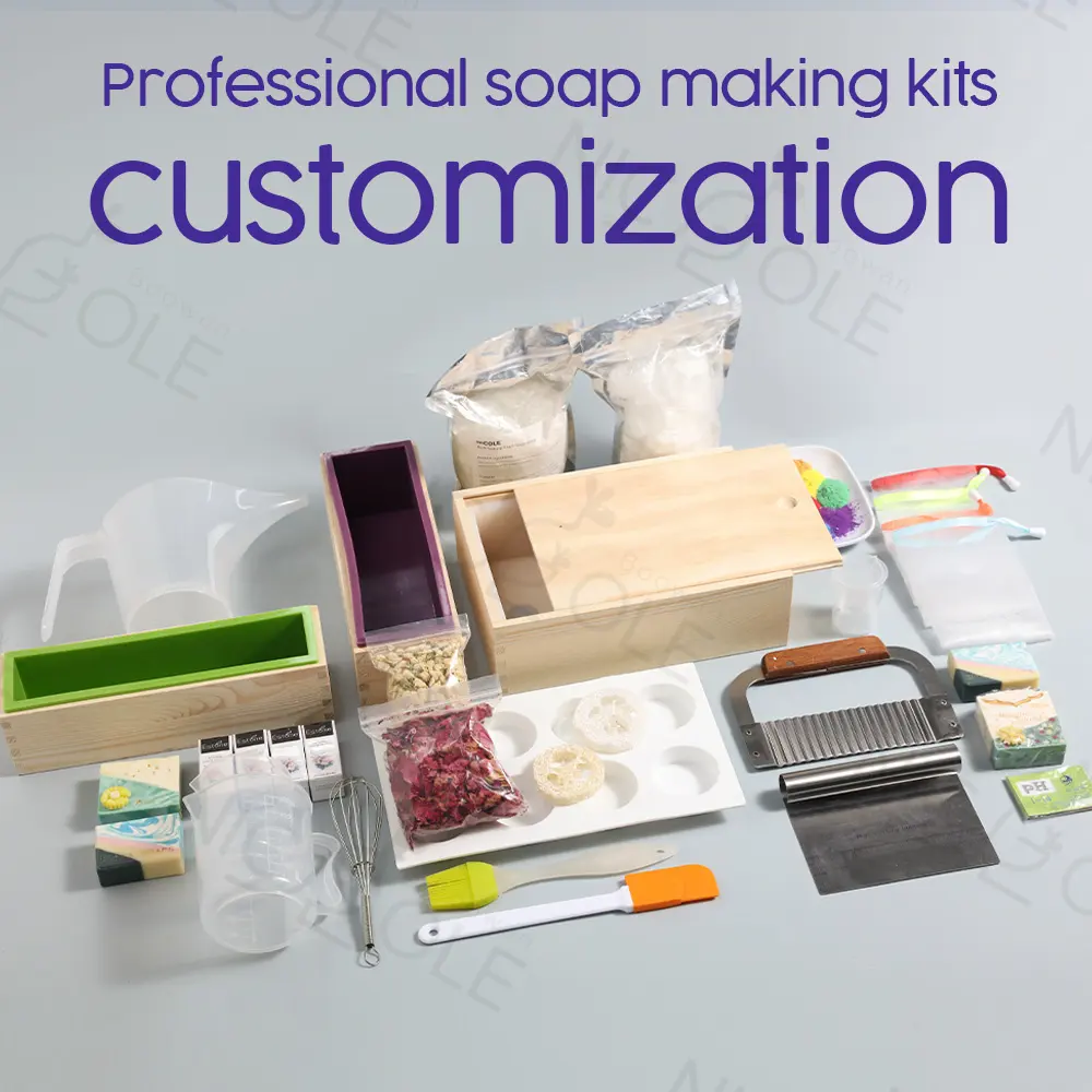 Nicole Custom Handmade Soap Making Set kit forniture personalizzazione inclusi strumenti stampi per tinture per olio essenziale per adulti