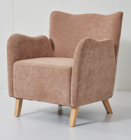 Chaise de loisirs moderne marron clair avec dossier élégant Fauteuil rembourré doux pour intérieur confortable de bureau à domicile