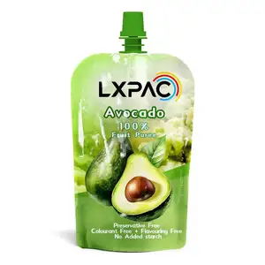 Meyve suyu İçme gıda ambalajı avokado/çilek/portakal suyu için emzik ile sıvı torbası emzik kese
