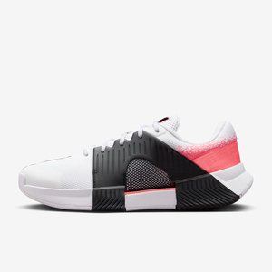 Chaussures de tennis bicolores noir et blanc, empeigne en mesh respirant, talon carré, maintien stable, lacets, baskets de court - Product Image 3