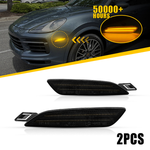 Kit de luces laterales de parachoques LED completas con lente ahumada ámbar Auxito para Porsche Macan 14-24 - Product Image 1