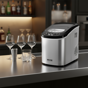 Máquina de hielo portátil Vevor de 33 libras/24 horas con autolimpieza, de acero inoxidable para mostrador, para enfriadores de bar en el hogar. - Product Image 2