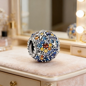 Panjia S925 Plata, Decoración de Cadena con Diseño del <span class=keywords><strong>Sistema</strong></span> <span class=keywords><strong>Solar</strong></span> (Saturno, Marte, <span class=keywords><strong>Mercurio</strong></span>), Regalo DIY, Fabricante, Venta al por Mayor - Product Image 2