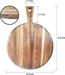 Bloque de corte de madera de diseño más popular, tabla de cortar de mango de Acacia para artículos de cocina de KISWAH CRAFT - Product Image 5
