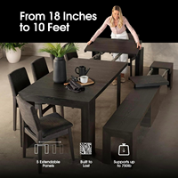 Table à manger extensible sur mesure de qualité supérieure en bois, design moderne pour 4 à 10 places - pour hôtels, salles à manger, production à Foshan