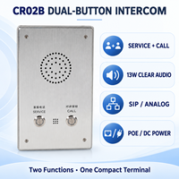 Boutons d'appel et de service indépendants en métal brossé, mains libres, PoE DC pour banques, campus, métros, stations d'assistance SIP VoIP