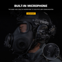 Microphone intégré ventilateur factice FM-53 Simulation masque à gaz filtre remplacement Paintball masque avec lentilles AVON