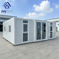 Grande maison préfabriquée moderne et portable de 40 pieds ou 20 pieds, cuisine intégrée, conteneur maritime extensible
