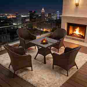 Ensemble de <span class=keywords><strong>table</strong></span> et de chaises de <span class=keywords><strong>jardin</strong></span> pour l'extérieur, <span class=keywords><strong>table</strong></span> basse, cour, hôtel, restaurant, balcon, <span class=keywords><strong>table</strong></span> carrée et chaises - Product Image 2