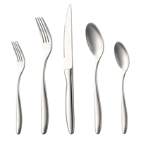 Ensemble de couverts de luxe en acier inoxydable 18/10 miroir, couteau, fourchette et cuillère verticaux, pour cadeaux d'affaires et restaurants, 1085022