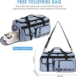 Échantillon gratuit Source Factory Sac de voyage imperméable avec sac à chaussures et sac de sport pliable grande capacité - Product Image 3