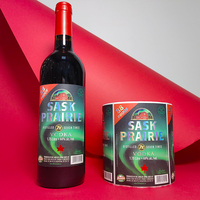 Étiquettes adhésives en vinyle imprimées avec logo personnalisé de qualité supérieure pour l'emballage de vin, de vodka et de whisky