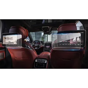 Kaca Tempered Layar Sentuh Film Pelindung untuk Mercedes Benz S Class W223 Aksesori Mobil Sandaran Kepala Tampilan TV