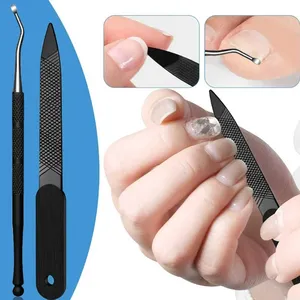 Ensemble de pédicure professionnel en acier inoxydable pour les soins des pieds à domicile, ongles incarnés épais. Comprend un grattoir pour les pieds, une lime et un coupe-cuticules - Product Image 6