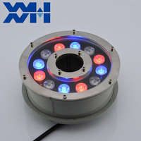 Projecteur LED submersible en aluminium coloré pour fontaine, éclairage paysager extérieur pour bassin, avec trou moyen pour jets d'eau sous-marins
