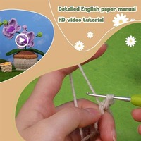 Kit de crochet écologique pour débutants pour plantes en pot, artisanat textile, décoration de la maison, cadeau fait main
