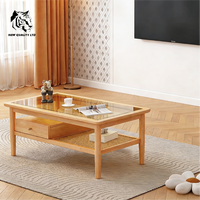 Table basse en bois, design moderne, fabriquée en usine, personnalisable, prix le plus bas, stock important, prête à être expédiée, meubles de salon.