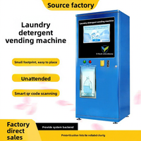 Distributeur automatique de lessive à porte unique 21 compartiments, avec paiement par carte de crédit, monnayeur et lecture de carte, entièrement automatique, appareil intelligent en acier inoxydable