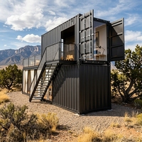 Maison Conteneur Modulaire Personnalisée Design Moderne Respirante Imperméable Mobile pour Bureau, Villa, Boutique, Site Touristique