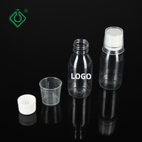 100ml Usine En Gros Recyclable Bouteille En Plastique Sirop Médecine Oral Liquide Bouteille Avec Temper Preuve Bouchon pour la Toux