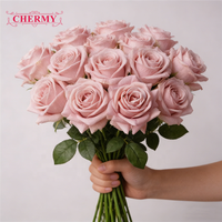 CM-TH1233 Haute Qualité Nouvelles Roses En Latex Rose Réalistes Fleurs De Mariage Artificielles Real Touch Roses Rose