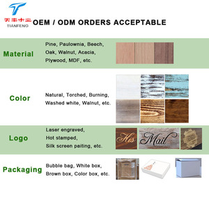 Figt-embalaje personalizado de madera de nogal, caja con tapa superior deslizante para amigos, negocios - Product Image 5