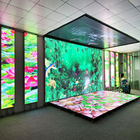 Écran LED interactif extérieur couleur P3.91mm pour mur vidéo et sol, signalisation numérique SDK-IP65 pour centre commercial en libre-service