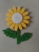 Autocollant en feutre floral pastoral vierge, patch non tissé en forme de tournesol pour décoration de mariage et accessoires d'artisanat pour enfants
