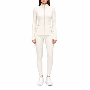 Women's Seamless <b>Workout</b> Set Dot Jacquard Long Sleeve Zip <b>Jacket</b> High Waist Yoga Leggings Gym Sportswear - Product Image 4