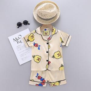 Customize Toddler Girls Pijimas Pink Letter Cartoon Dot Printing PJ Set Satin <b>Cute</b> Top and Shorts Pajama for Kids - Product Image 6