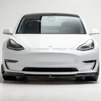 Lèvre de pare-chocs avant en fibre de carbone style V pour Tesla Model 3, modification extérieure de la voiture