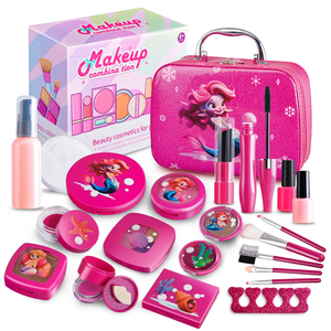Juego de <span class=keywords><strong>maquillaje</strong></span> de imitación para <span class=keywords><strong>niños</strong></span> al por mayor, juego de pincel de sombra de ojos de lápiz labial cosmético no real para <span class=keywords><strong>niños</strong></span>, kit de maleta de <span class=keywords><strong>maquillaje</strong></span> de belleza para niñas, Juguetes - Product Image 5