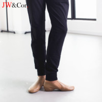 Chaussures de jazz portables en cuir, semelle fendue en EVA, pour femmes et hommes, noir et marron, vente en gros