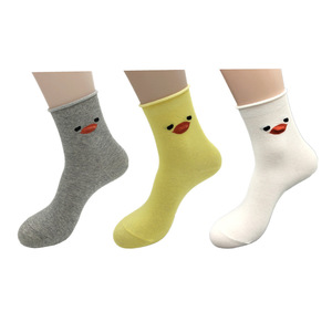 Calcetines de Algodón para <span class=keywords><strong>Mujer</strong></span> con Bordado de Patito, Estilo Japonés Kawaii, con Puño Holgado, Calcetines de Maternidad Personalizados - Product Image 2