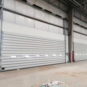 Porte industrielle élévatrice Ami High School MS-500 en tôle galvanisée, coupe-vent, électrique, à glissière verticale pour usine et entrepôt - Product Image 1