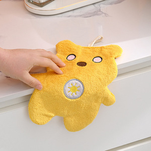 Serviette à main Weather Bear en polaire corail, 21x26 cm, design de dessin animé pour les enfants de la maternelle - Product Image 5