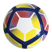 Ballon de football en PVC écologique cousu à la machine, taille 5, avec logo personnalisé, pour des programmes sportifs scolaires et d'entraînement jeunesse sécurisés