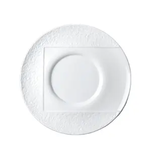 ChaoDa最畅销10-16英寸质朴的石头图案陶瓷板精细餐饮电镀陶瓷Vs烤瓷板